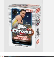 2024-25 Topps Chrome Basketball Factory Sealed Blaster Box!